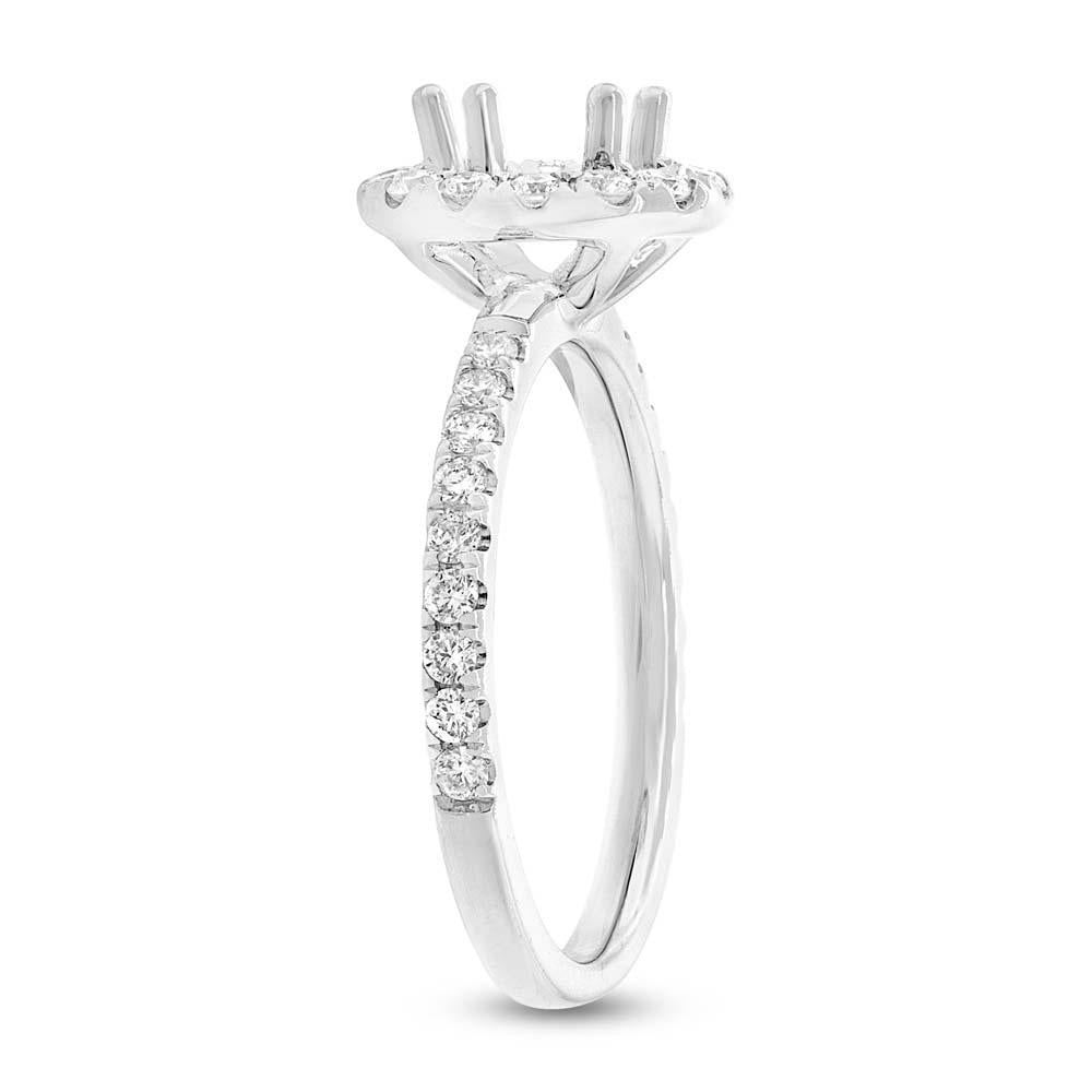 14k White Gold Diamond Semi-mount Ring - 0.64ct