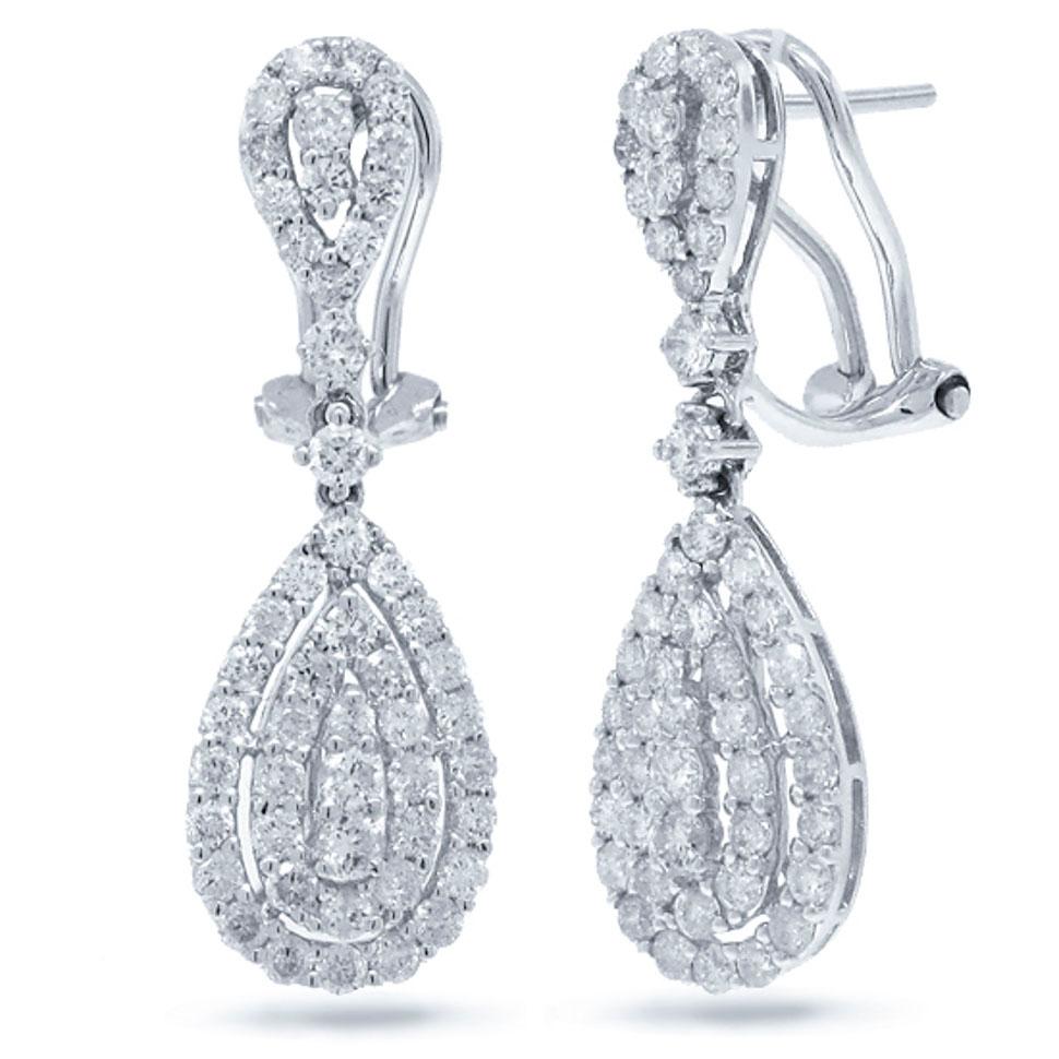 18k White Gold Diamond Earring - 1.65ct