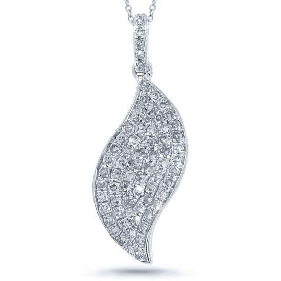 18k White Gold Diamond Pendant - 0.44ct