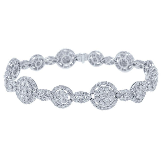 18k White Gold Diamond Lady's Bracelet - 7.96ct