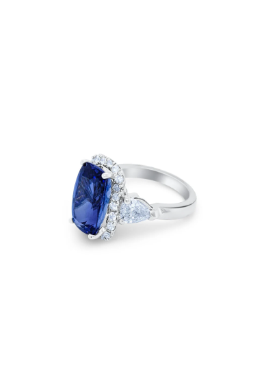 14k Engagement Ring Gemstone Natural Birthstone Ring Lab Grown Diamond