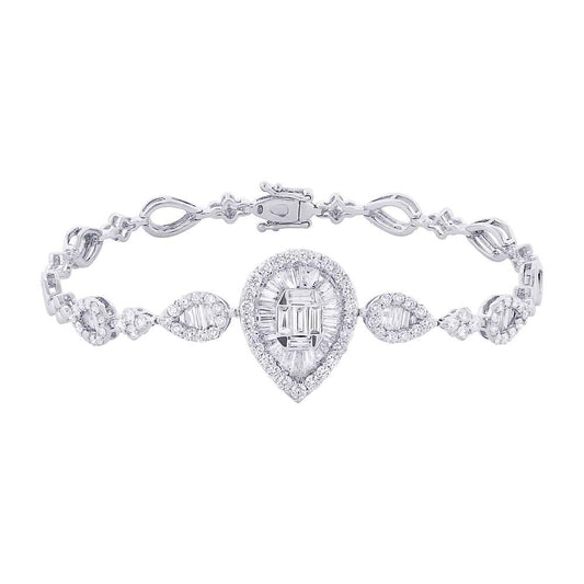 18k White Gold Diamond Lady's Bracelet - 2.28ct