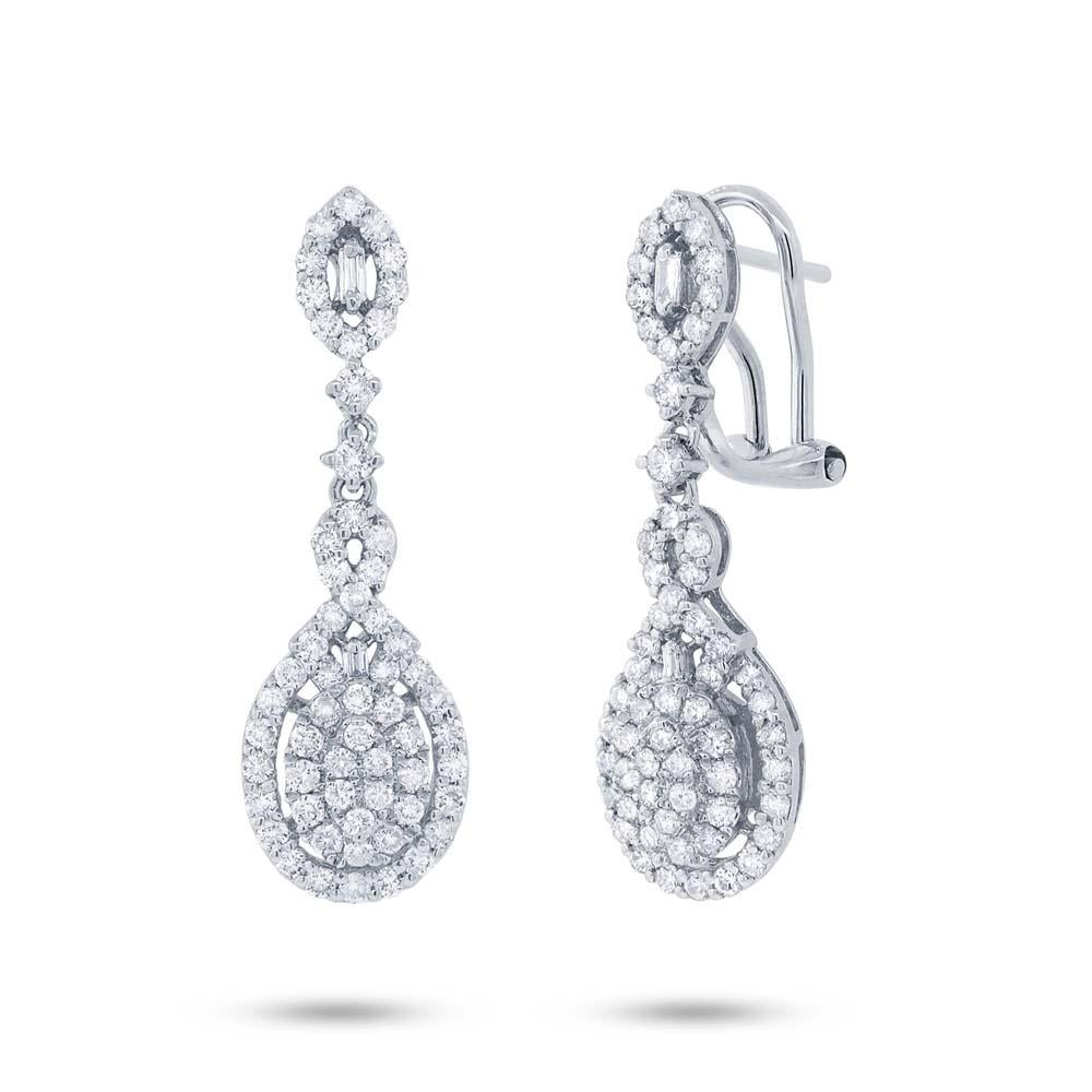 18k White Gold Diamond Earring - 1.46ct