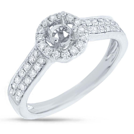 14k White Gold Diamond Semi-mount Ring - 0.35ct