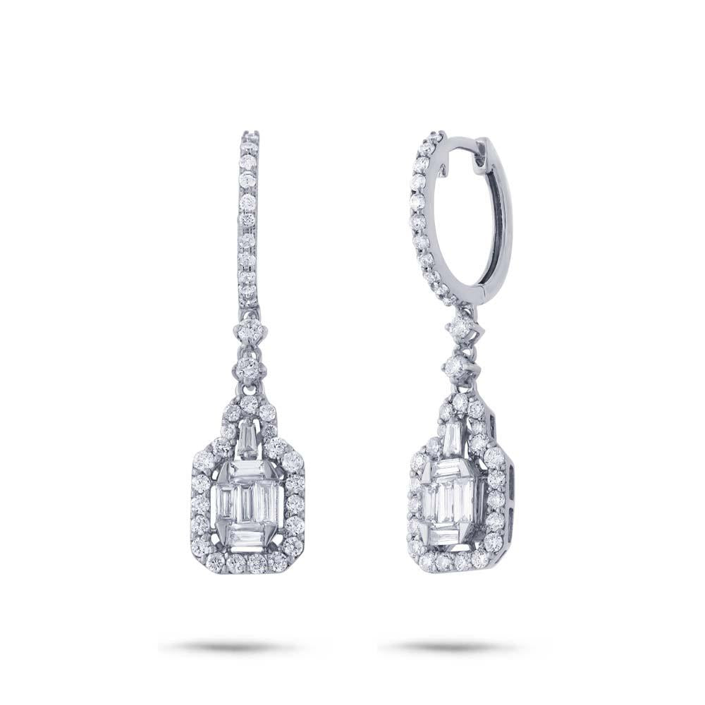 18k White Gold Diamond Earring - 1.21ct