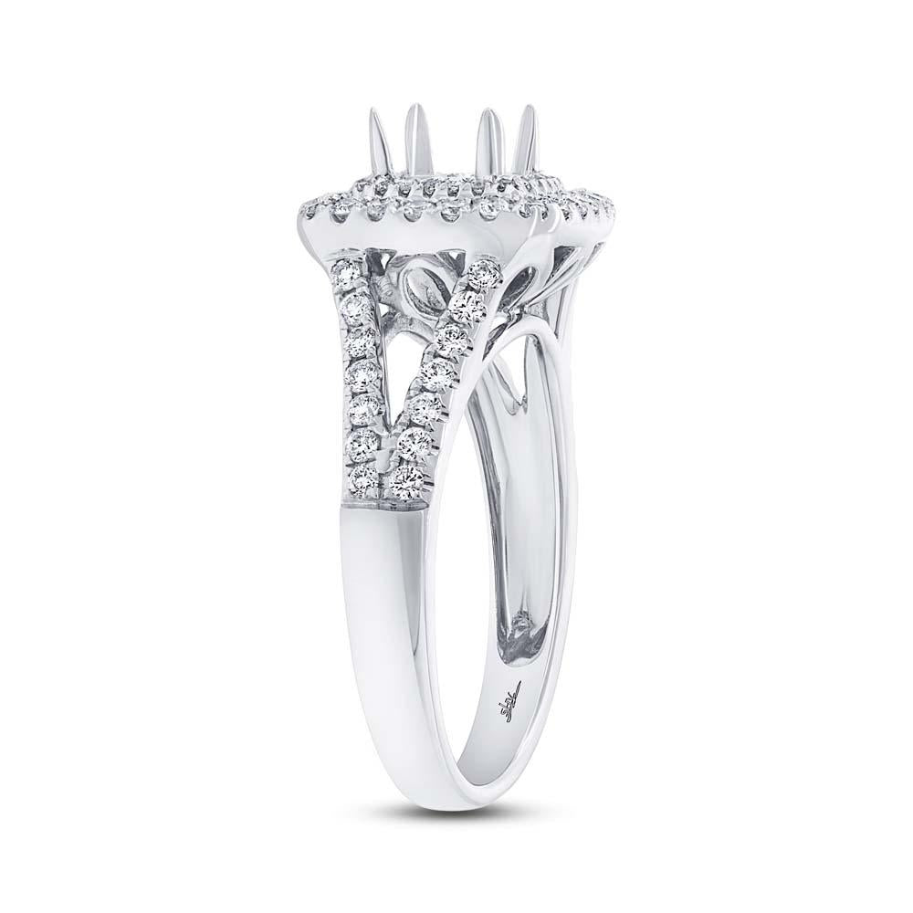 14k White Gold Diamond Semi-mount Ring - 0.57ct