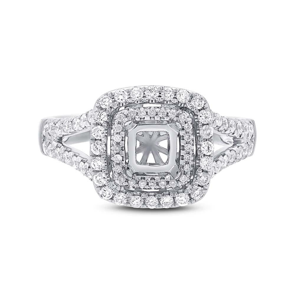 14k White Gold Diamond Semi-mount Ring - 0.57ct