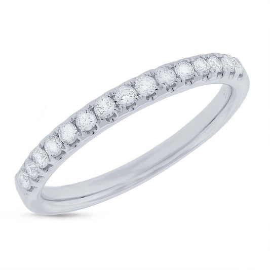 14k White Gold Diamond Lady's Band - 0.30ct