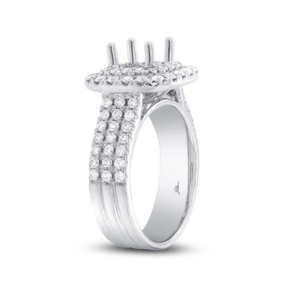 14k White Gold Diamond Semi-mount Ring - 1.00ct