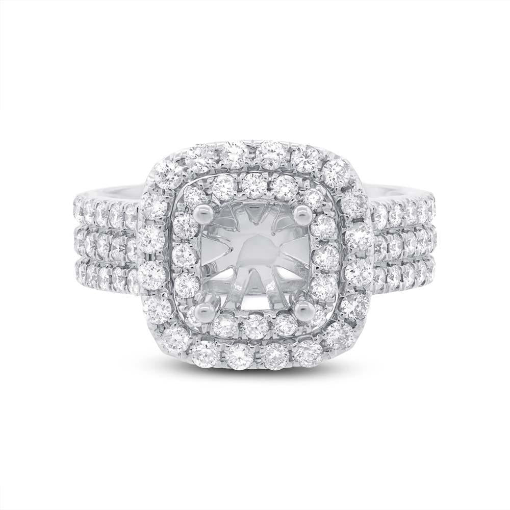 14k White Gold Diamond Semi-mount Ring - 1.00ct