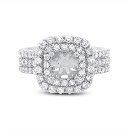 14k White Gold Diamond Semi-mount Ring - 1.00ct