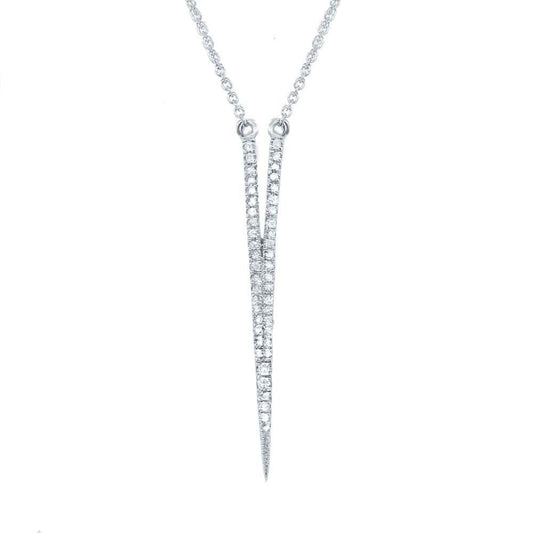 14k White Gold Diamond Pendant - 0.14ct