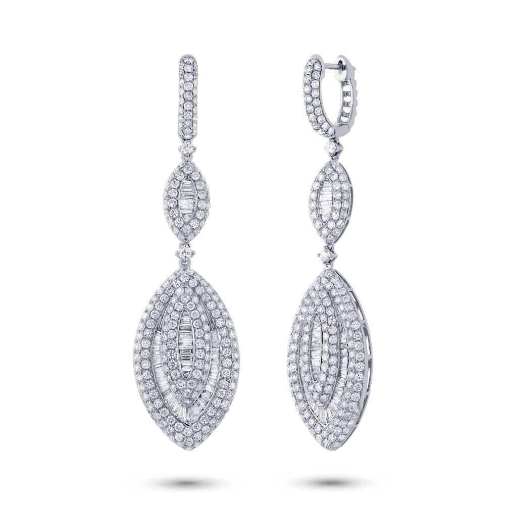 18k White Gold Diamond Earring - 5.25ct