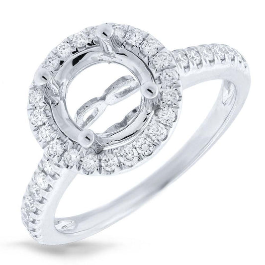 14k White Gold Diamond Semi-mount Ring 2-pc - 0.52ct