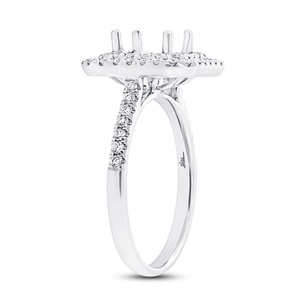 14k White Gold Diamond Semi-mount Ring - 0.66ct