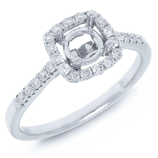 14k White Gold Diamond Semi-mount Ring - 0.30ct