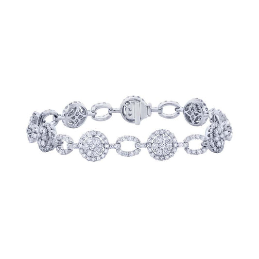 18k White Gold Diamond Lady's Bracelet - 5.12ct