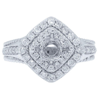 14k White Gold Diamond Semi-mount Ring - 0.60ct