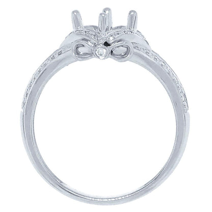 14k White Gold Diamond Semi-mount Ring - 0.26ct