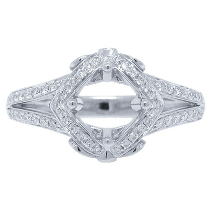 14k White Gold Diamond Semi-mount Ring - 0.26ct