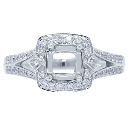 14k White Gold Diamond Semi-mount Ring - 0.28ct