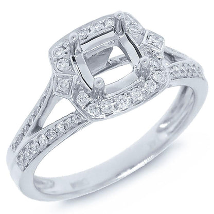 14k White Gold Diamond Semi-mount Ring - 0.28ct