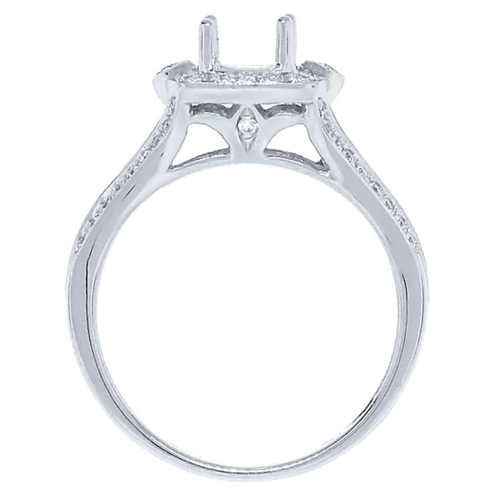 14k White Gold Diamond Semi-mount Ring - 0.28ct