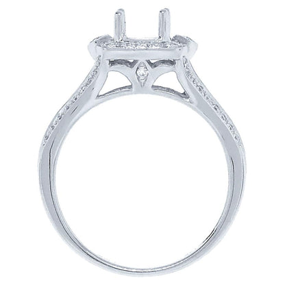 14k White Gold Diamond Semi-mount Ring - 0.28ct