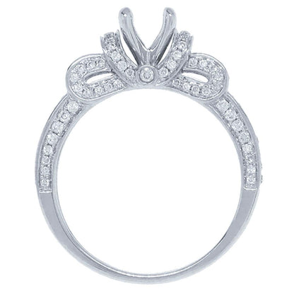 14k White Gold Diamond Semi-mount Ring - 0.45ct