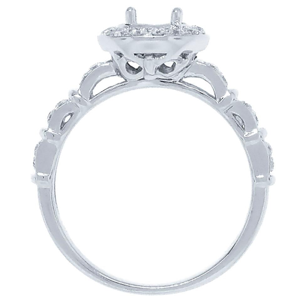 14k White Gold Diamond Semi-mount Ring - 0.40ct