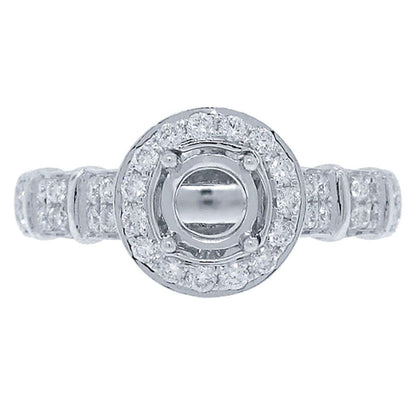 14k White Gold Diamond Semi-mount Ring - 0.40ct