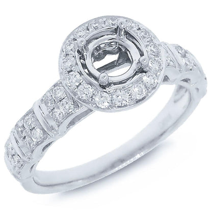 14k White Gold Diamond Semi-mount Ring - 0.40ct