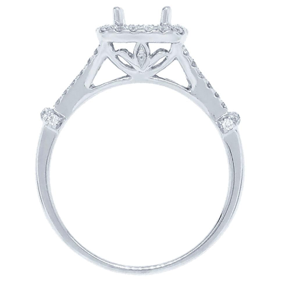 14k White Gold Diamond Semi-mount Ring - 0.35ct