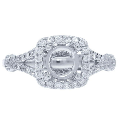 14k White Gold Diamond Semi-mount Ring - 0.35ct