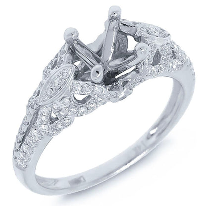 14k White Gold Diamond Semi-mount Ring - 0.39ct