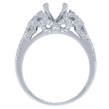 14k White Gold Diamond Semi-mount Ring - 0.39ct