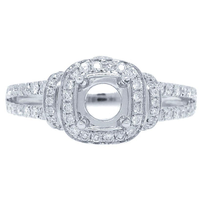 14k White Gold Diamond Semi-mount Ring - 0.41ct