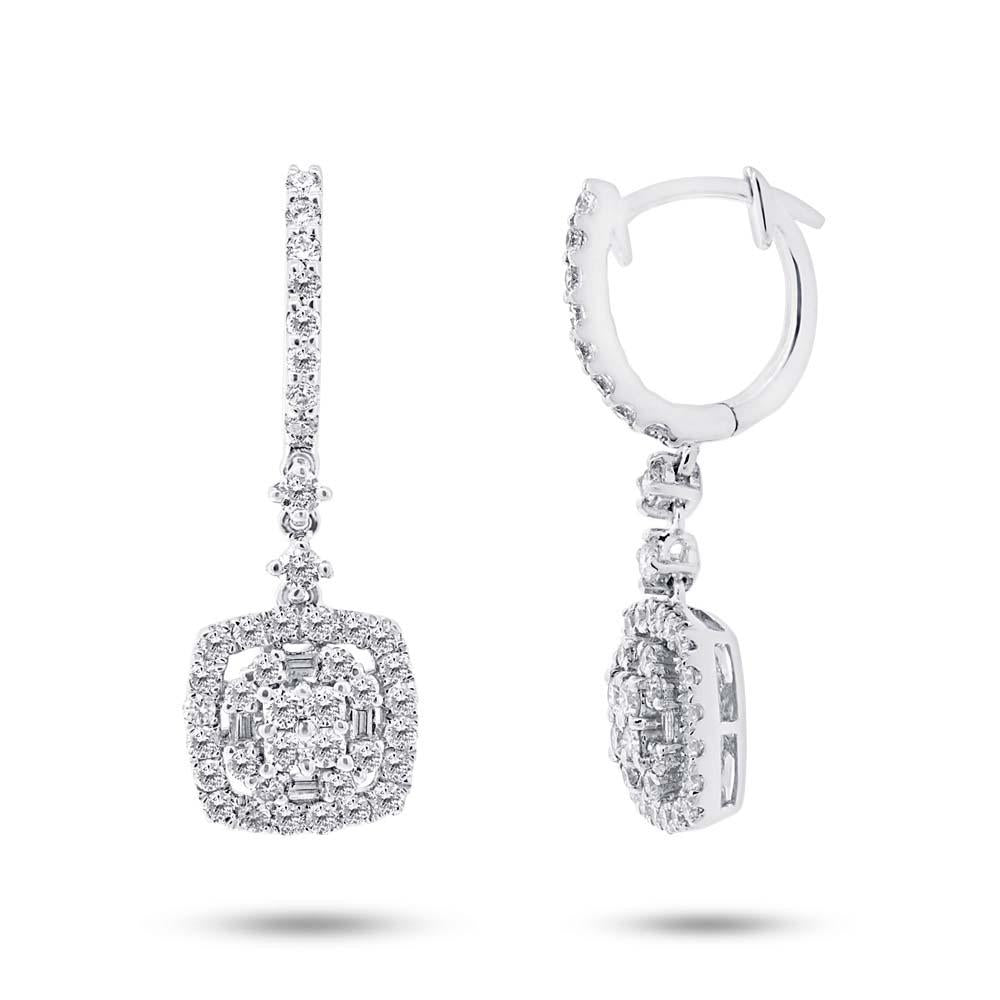 18k White Gold Diamond Earring - 1.08ct
