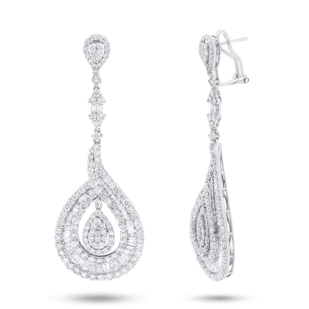 18k White Gold Diamond Earring - 9.53ct
