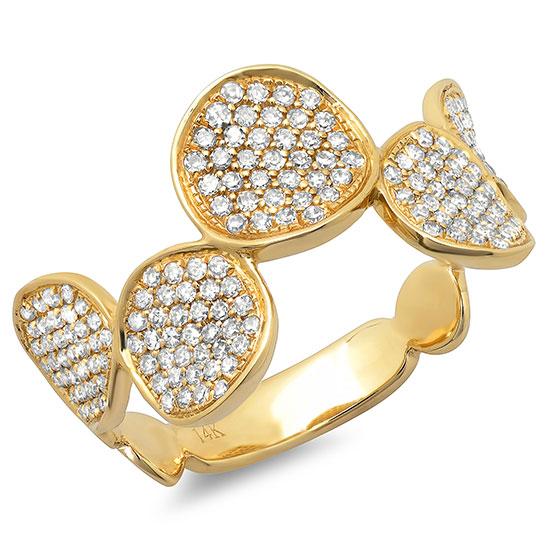 14k Yellow Gold Diamond Lady's Ring Size 7.5 - 0.47ct