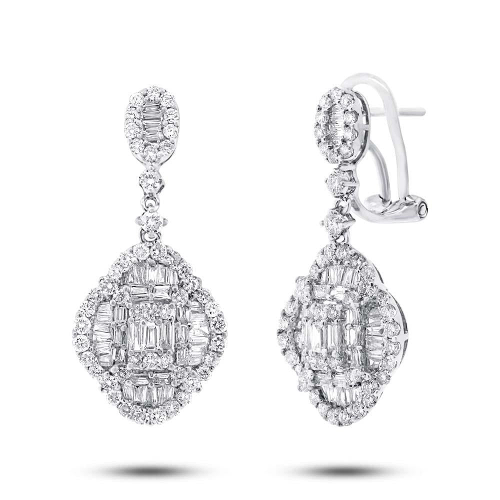 18k White Gold Diamond Earring - 2.22ct