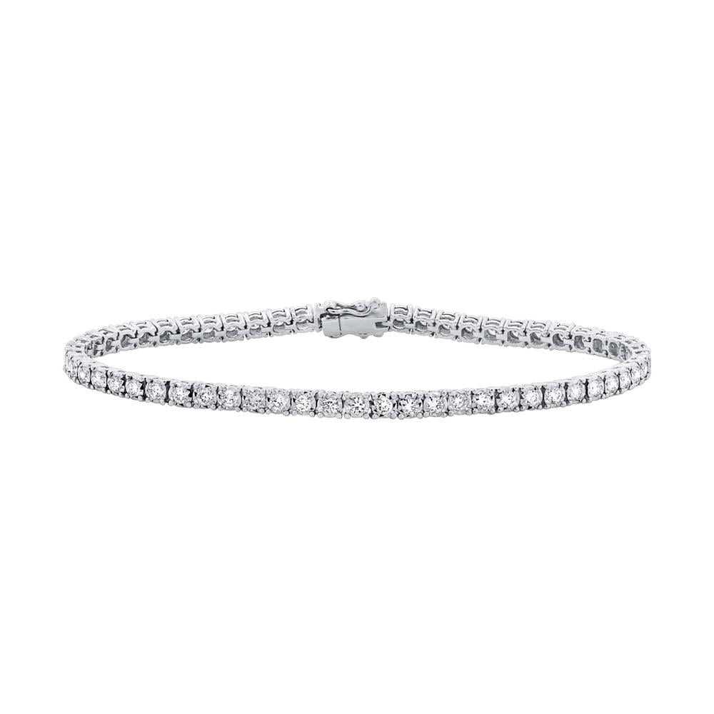 14k White Gold Diamond Lady's Bracelet - 1.77ct