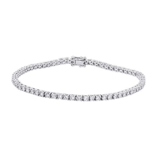 18k White Gold Diamond Tennis Bracelet - 2.72ct