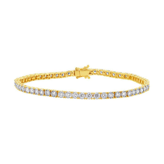 14k Yellow Gold Diamond Lady's Bracelet - 2.02ct