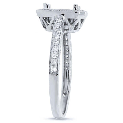 14k White Gold Diamond Semi-mount Ring - 0.35ct