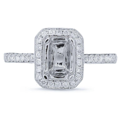 14k White Gold Diamond Semi-mount Ring - 0.35ct