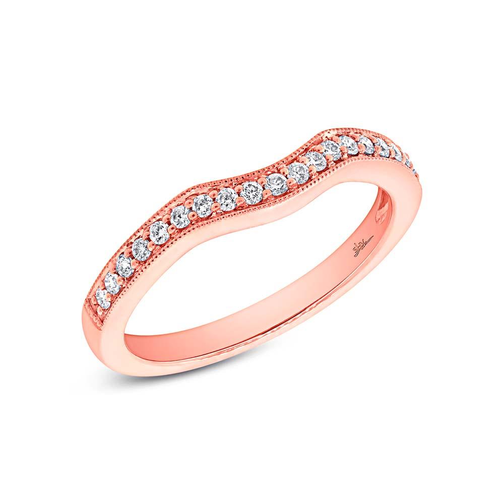 18k Rose Gold Diamond Lady's Band Size 5