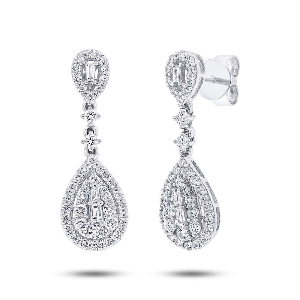 18k White Gold Diamond Earring - 1.09ct