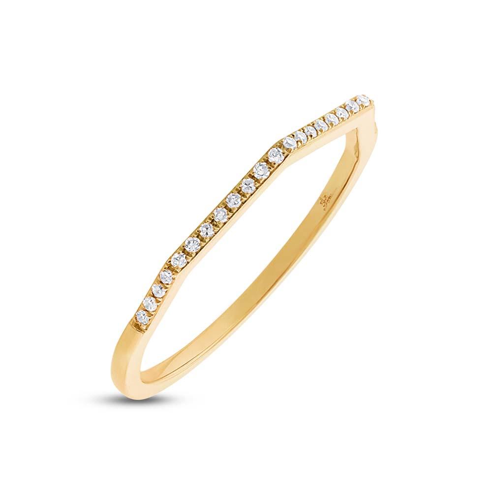 18k Yellow Gold Diamond Lady's Ring - 0.07ct