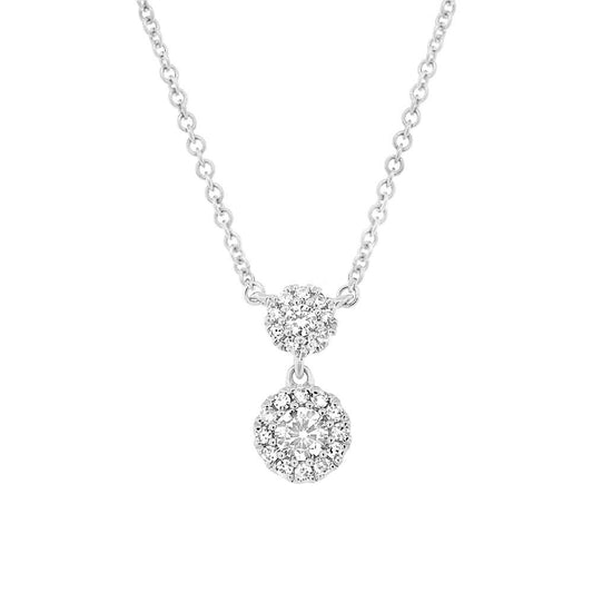 14k White Gold Diamond Pendant - 0.15ct